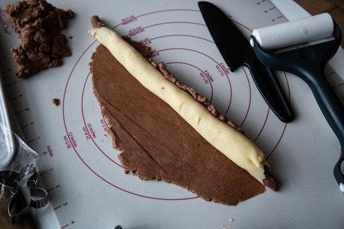 Ummantelte Rolle für Ausstechplätzchen