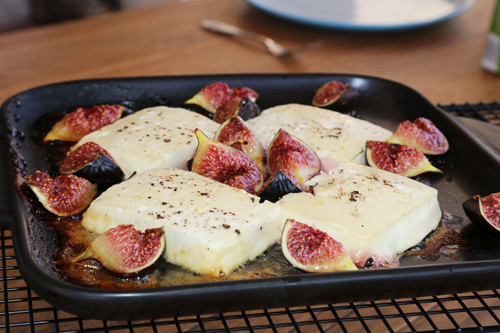 Pampered Chef kleiner rockcrok Grillstein Feta Feigen