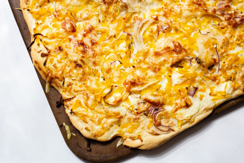 Pampered Chef Kürbis-Flammkuchen auf dem Zauberstein