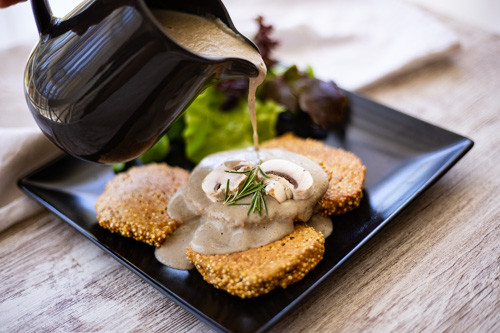 Quinoa-Puffer-4 Thermomix Quinoa-Puffer mit Pilzsauce