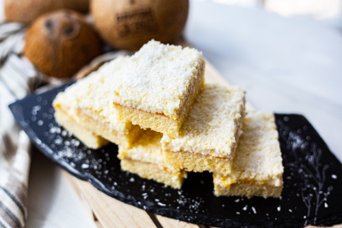 Pampered Chef Ofenzauberer Kokos-Mango-Kuchen Stücke