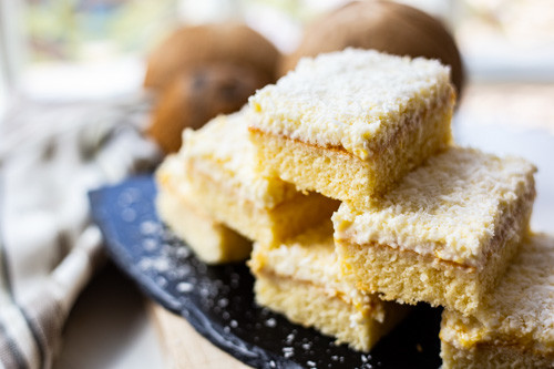 Pampered Chef Ofenzauberer Kokos-Mango-Kuchen Stücke