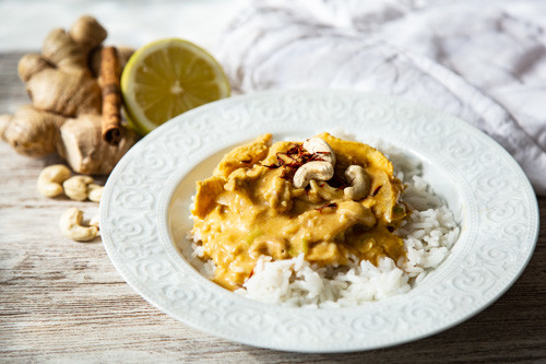 Thermomix Hähnchen-Curry mit Cashewkernen