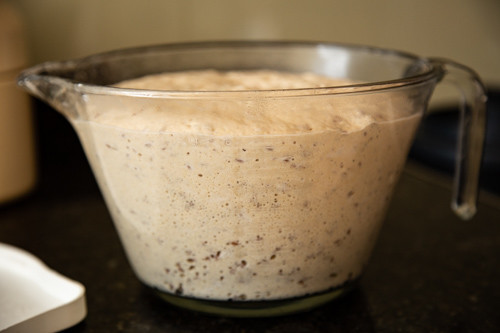 Pampered Chef Kamut-Dinkel-Brot Teig nach Gehzeit