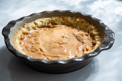 Pampere Chef Tarta de Dulce de Leche y Coco Boden mit Karamellsauce