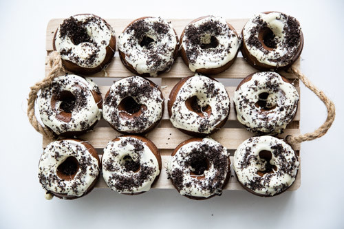 Pampered Chef Oreo-Donuts von oben