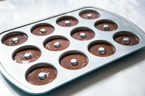 Pampered Chef Oreo-Donuts Teig in Donut-Backform