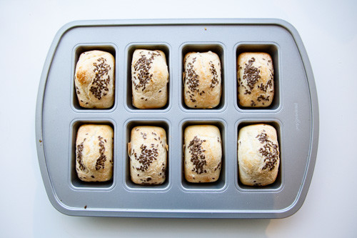 Glutenfreie Brötchen nach dem Backen