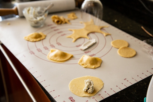 Thermomix Ravioli auf Teigunterlage