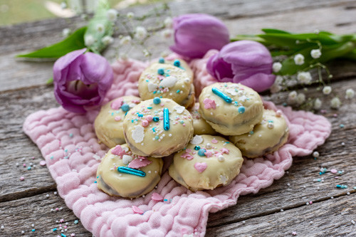 Thermomix Alfajores Mürbeteigkekse von oben
