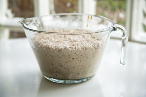Pampered Chef Dinkel-Roggen-Mischbrot Kamen Teig aufgegangen