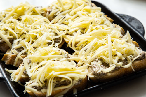Pampered Chef Pilz-Trüffel-Baguettes noch nicht überbacken
