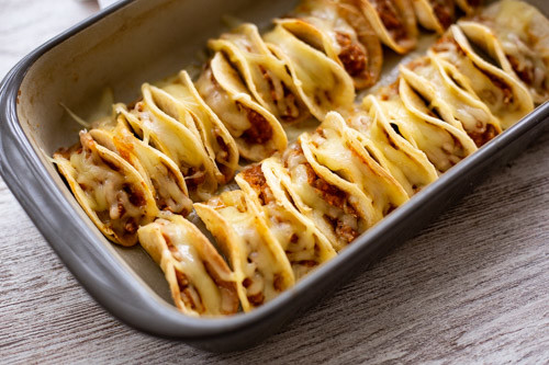 Pampered Chef Mini-Tacos in Ofenhexe