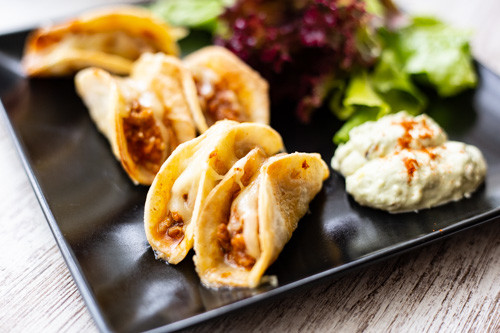 Mini-Tacos angerichtet