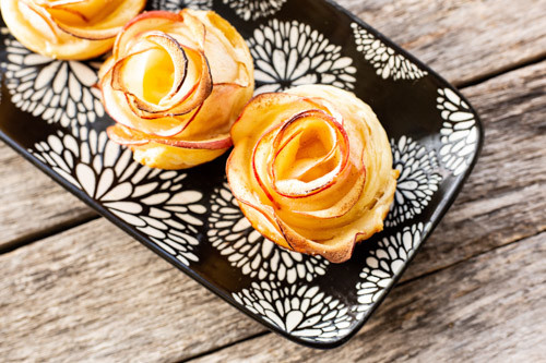 Pampered Chef Apfel-Blätterteigrosen in der Muffinform Deluxe