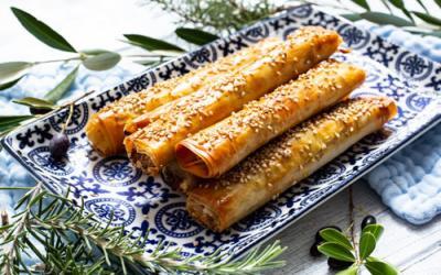 Börek mit Tomate-Feta-Rosmarin-Füllung im Thermomix