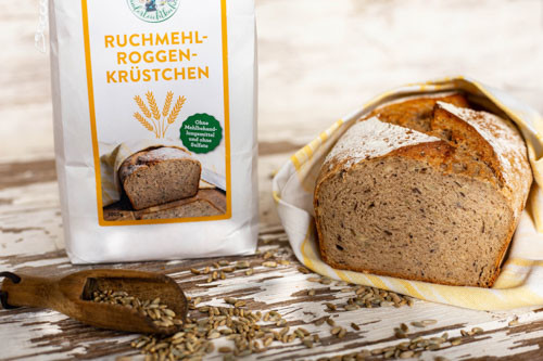 Brotbackmischung Ruchmehl-Roggen-Krüstchen angeschnitten
