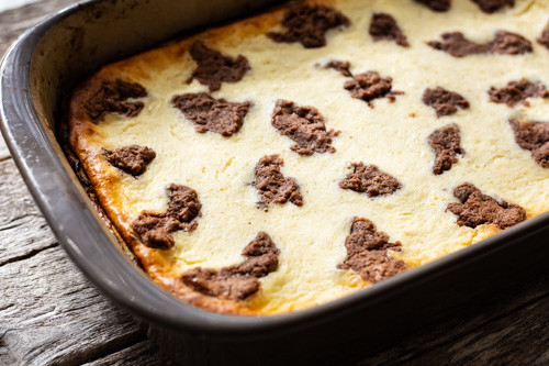 Pampered Chef Kokos-Schoko-Käsekuchen in Ofenhexe nach dem Backen