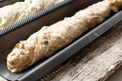 Thermomix Mediterrane Baguettes Teigling in Baguetteform