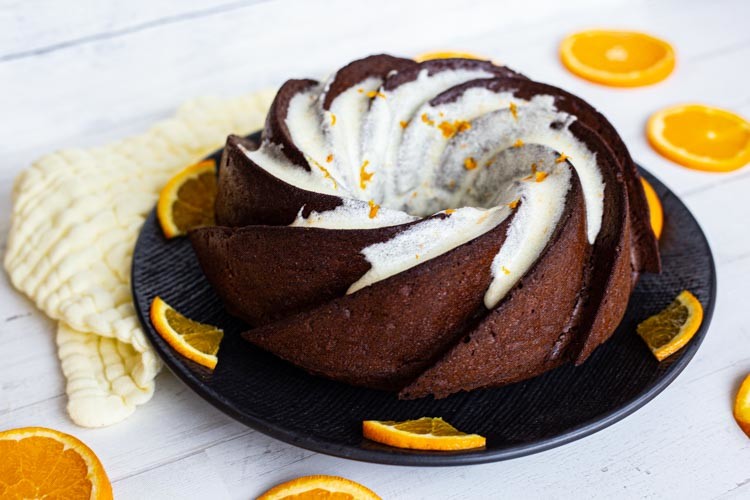 Thermomix Schokoladen-Orangen-Kuchen fertig gebacken