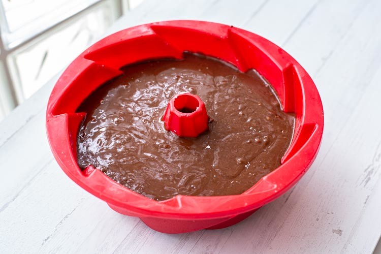 Thermomix Schokoladen-Orangen-Kuchen-Teig in Swirlform