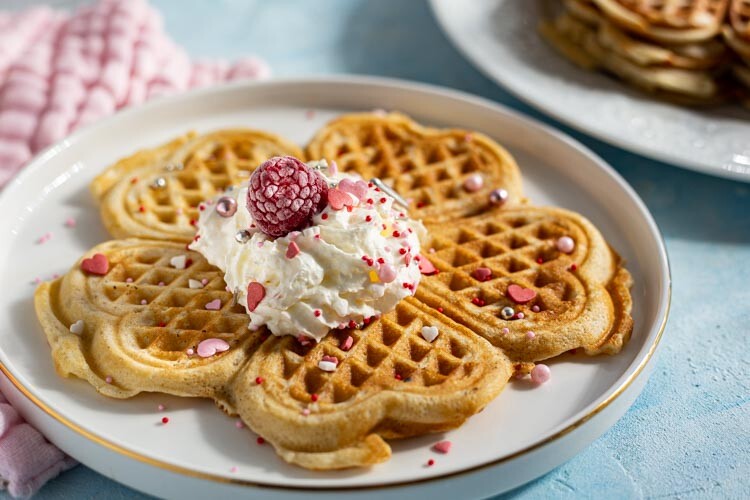 Thermomix Waffeln angerichtet
