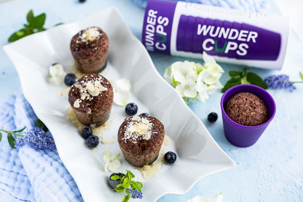 Fertige Kokos-Mandel-Muffins aus den Wundercups