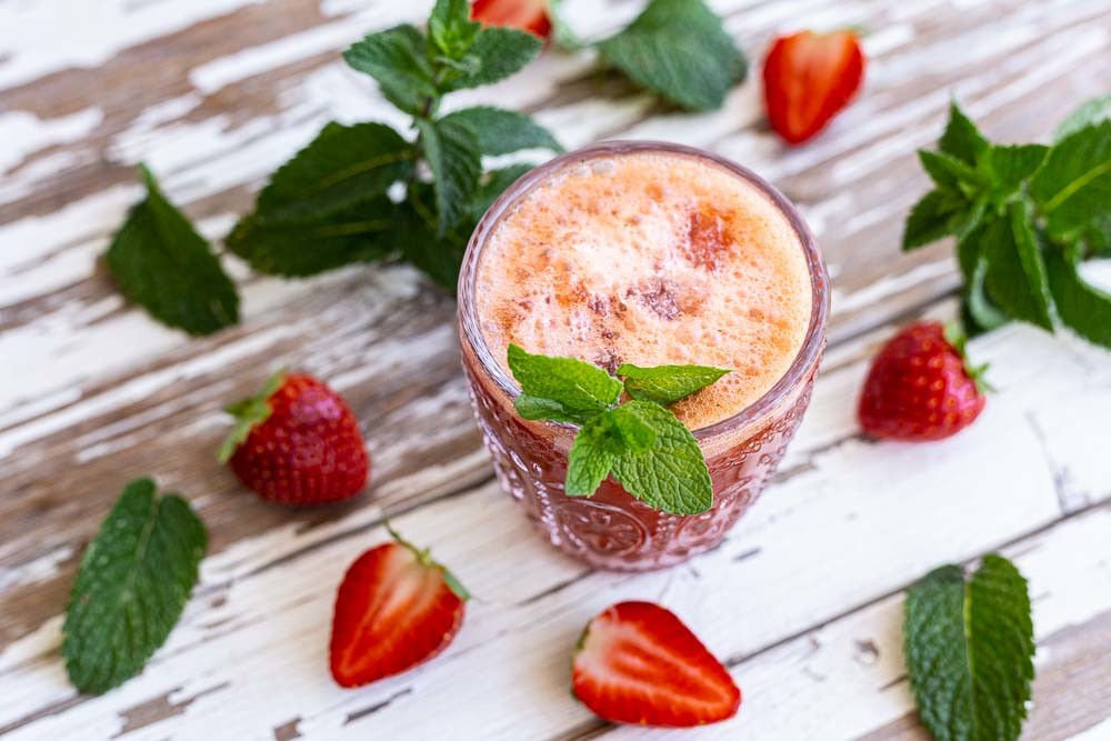 Thermomix Erdbeer-Slush mit Minze