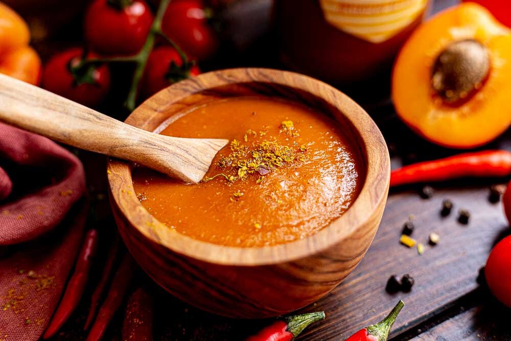 Thermomix Aprikosenketchup nah