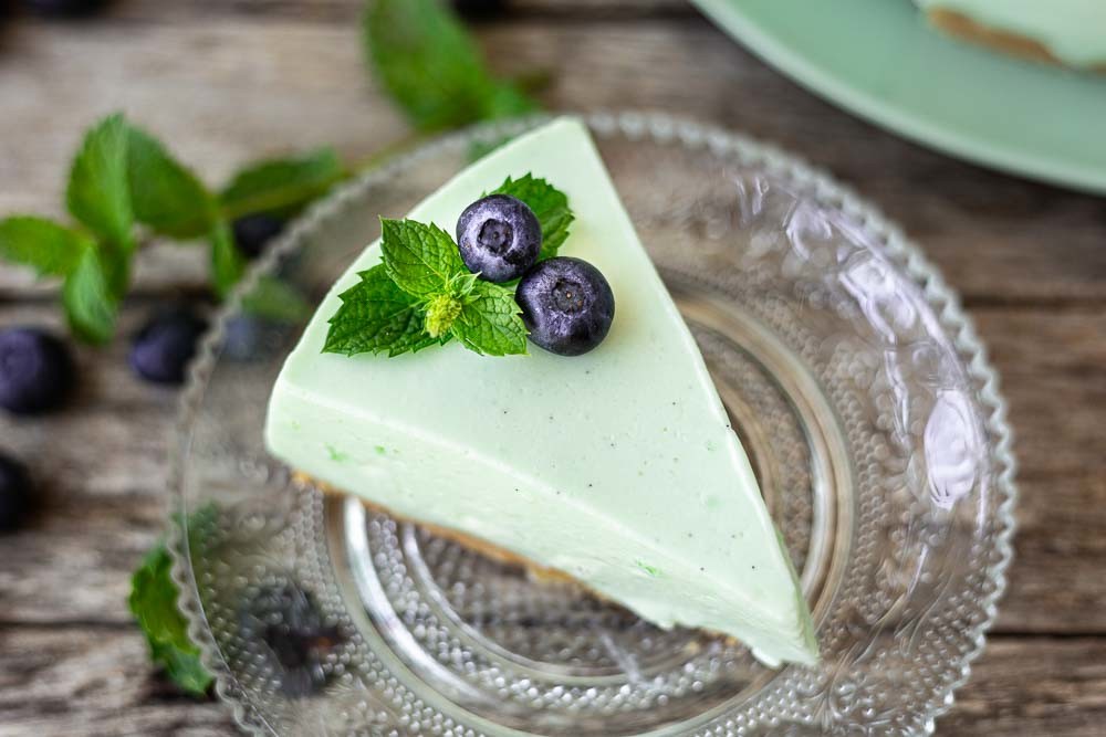 Thermomix Stück Waldmeister-Philadelphia von oben