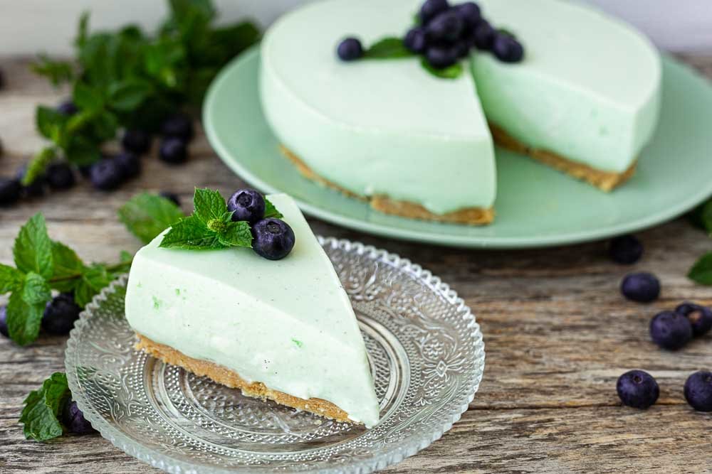 Thermomix Stück Waldmeister-Käsekuchen