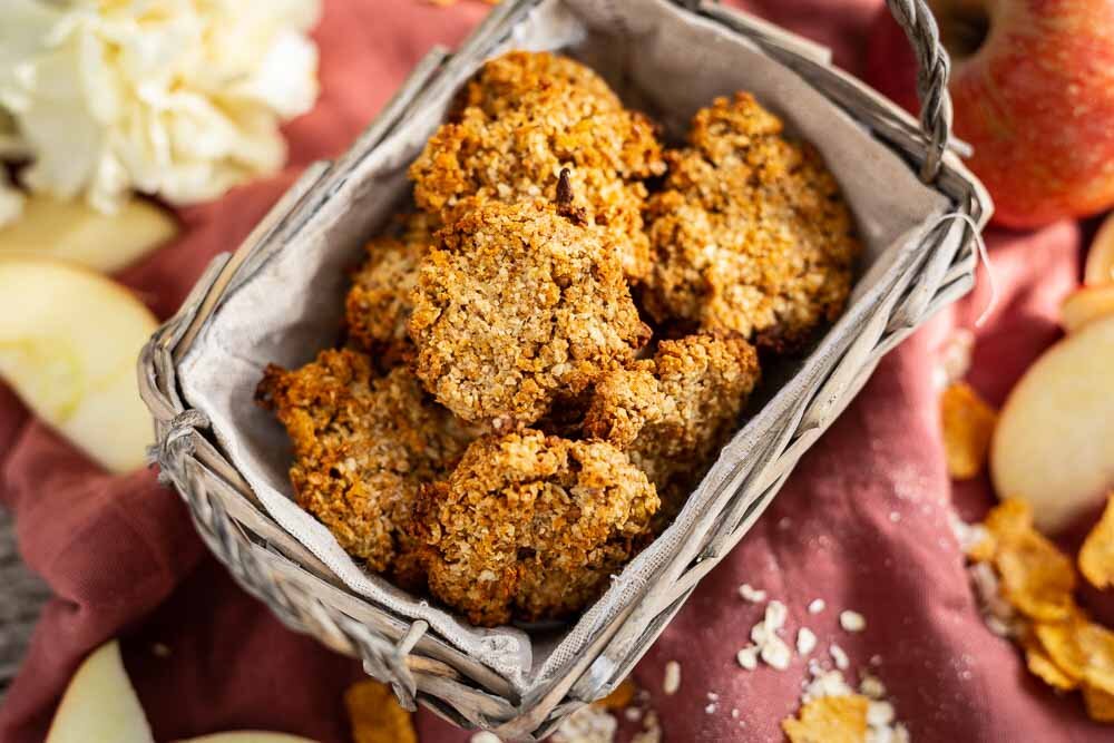 Thermomix Apfel-Hafer-Kekse von oben