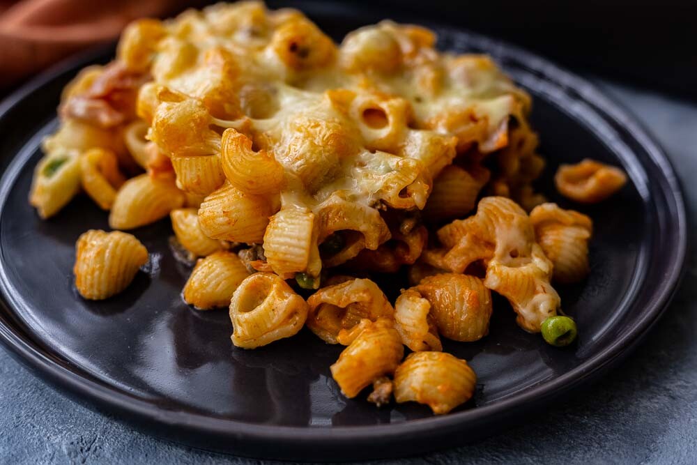 Thermomix Pasta al forno auf Teller von oben