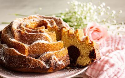 Veganer Marmorgugelhupf mit Dinkel mit dem Thermomix