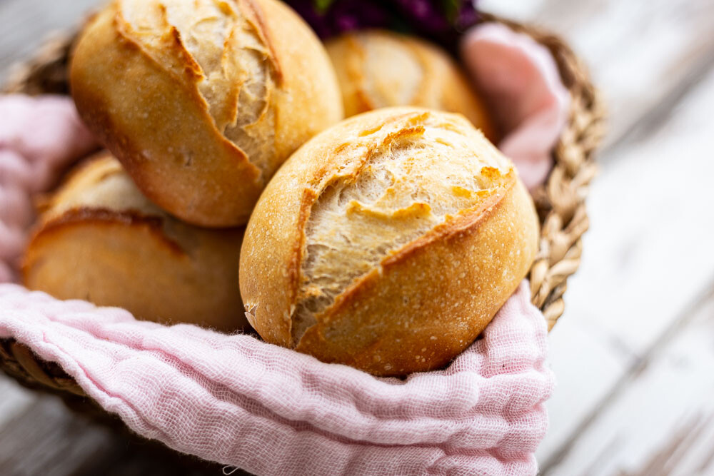 Pampered Chef Frühstücksbrötchen im Brötchenkorb