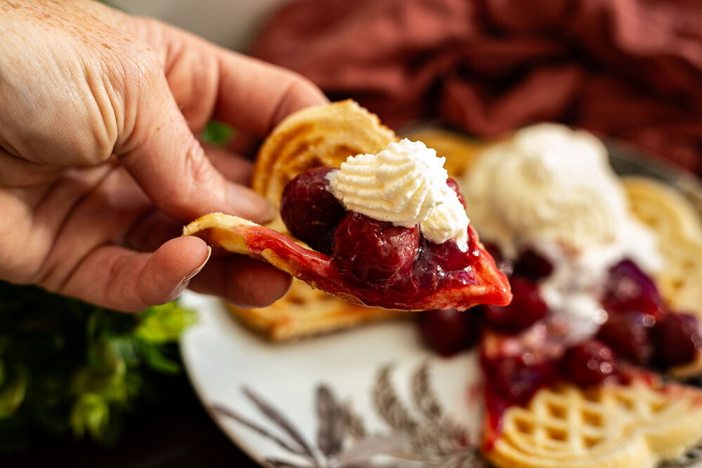 Thermomix Waffeln angerichtet